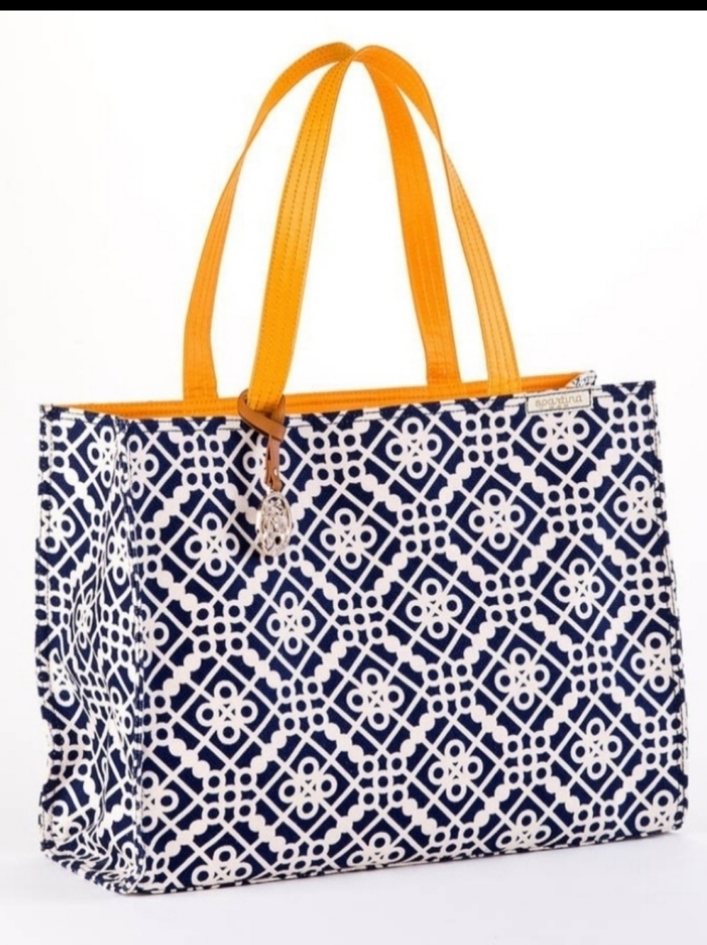 Spartina 449 Navy & White Geometric Sailor's Watch Market Tote